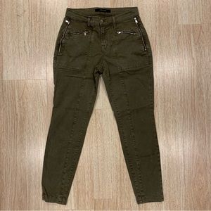 J Brand Women’s Olive Green Genesis Distressed Trooper Jeans Size 26